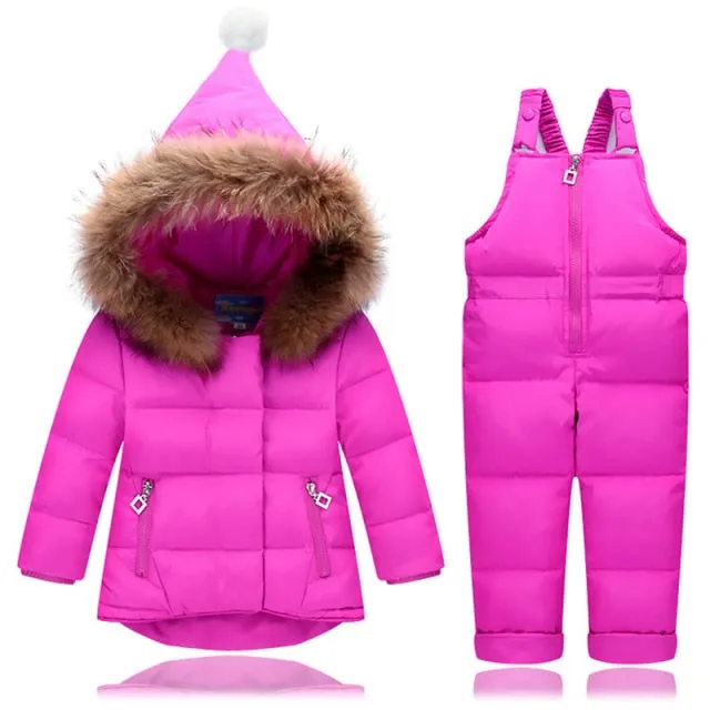 Jumpsuit made of natural fur