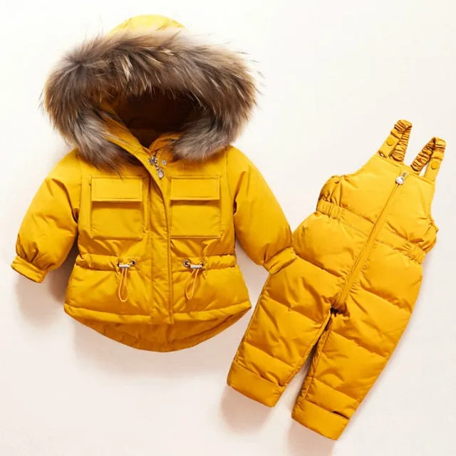 Jumpsuit made of natural fur