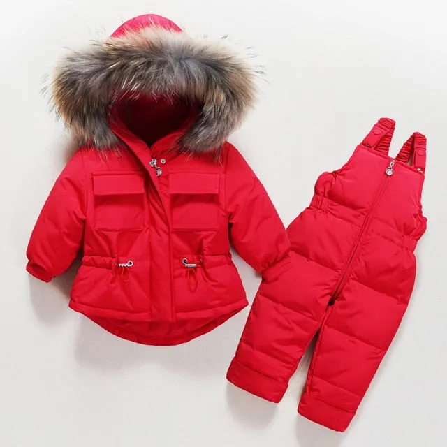 Jumpsuit made of natural fur