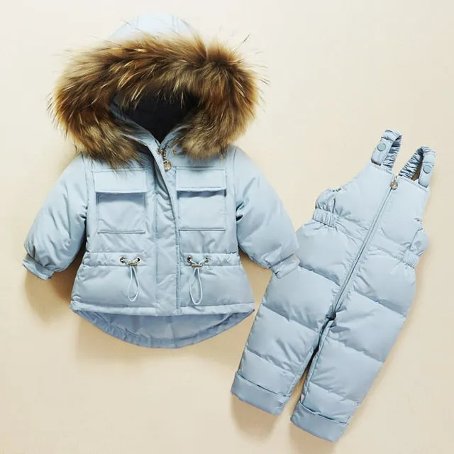 Jumpsuit made of natural fur