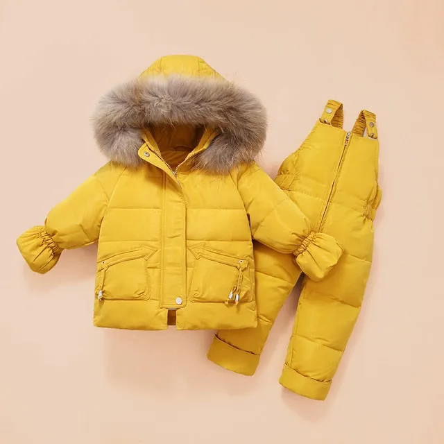Jumpsuit made of natural fur