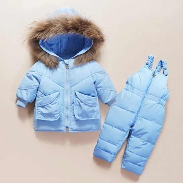 Jumpsuit made of natural fur
