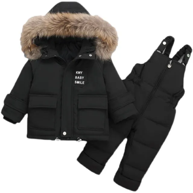 Jumpsuit made of natural fur