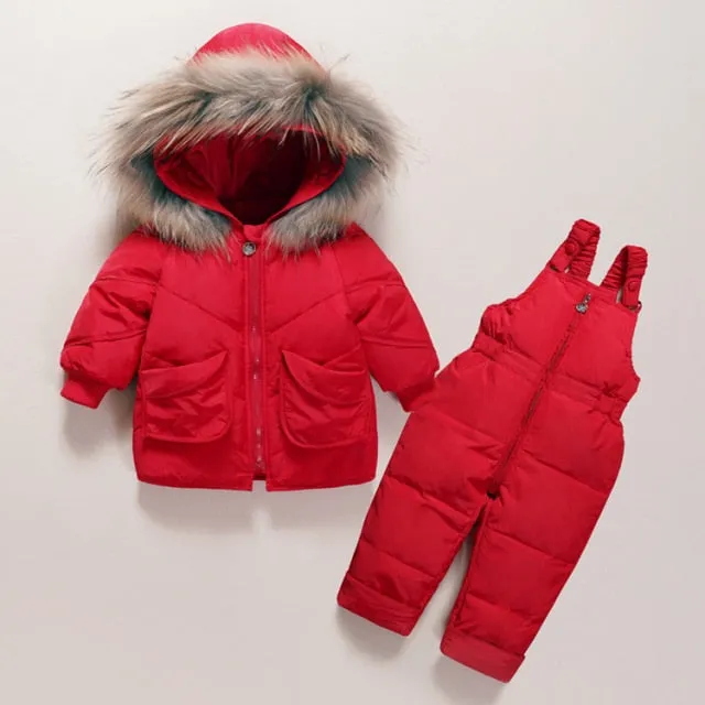 Jumpsuit made of natural fur