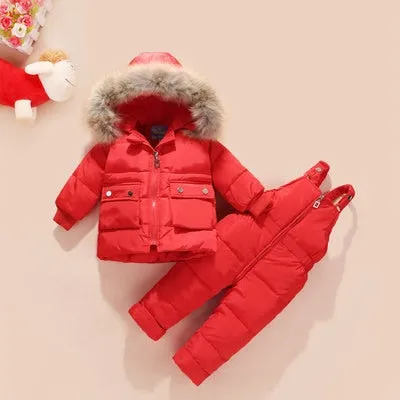 Jumpsuit made of natural fur