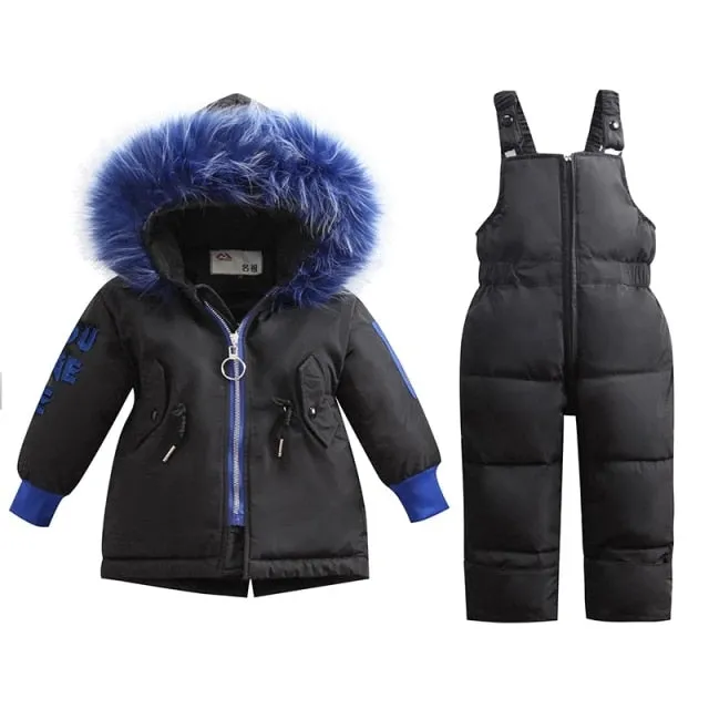 Jumpsuit made of natural fur