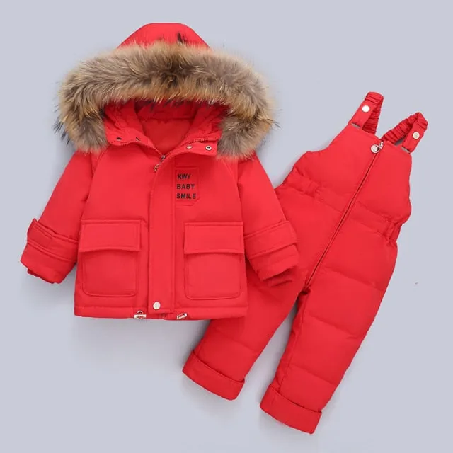 Jumpsuit made of natural fur