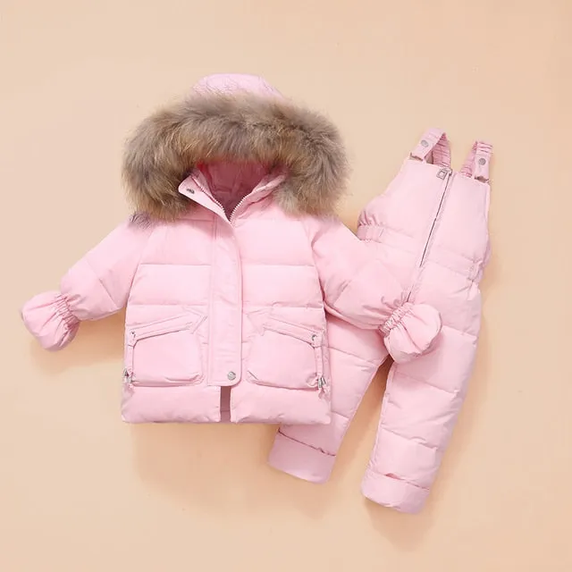 Jumpsuit made of natural fur