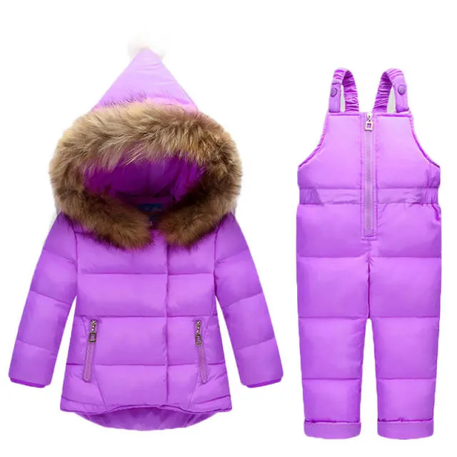 Jumpsuit made of natural fur