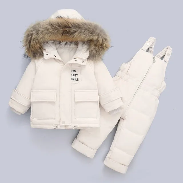 Jumpsuit made of natural fur