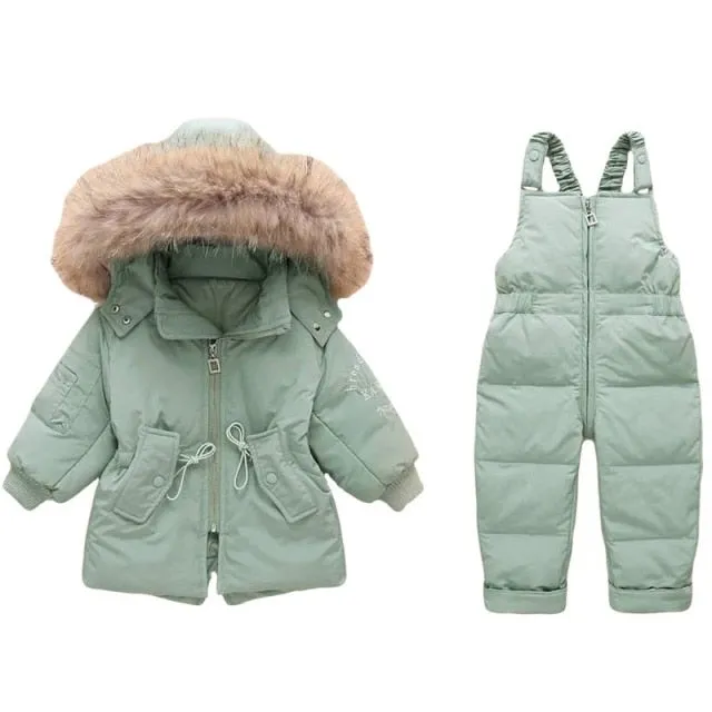 Jumpsuit made of natural fur