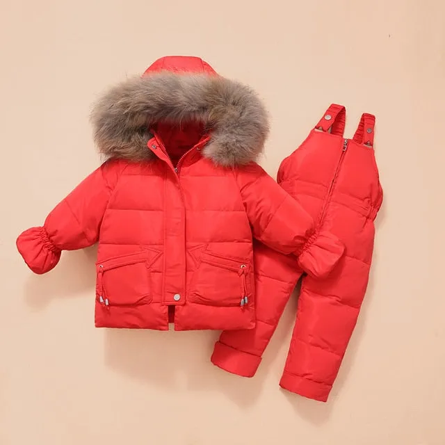 Jumpsuit made of natural fur
