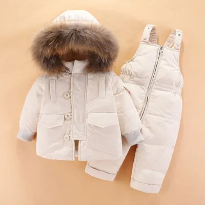 Jumpsuit made of natural fur