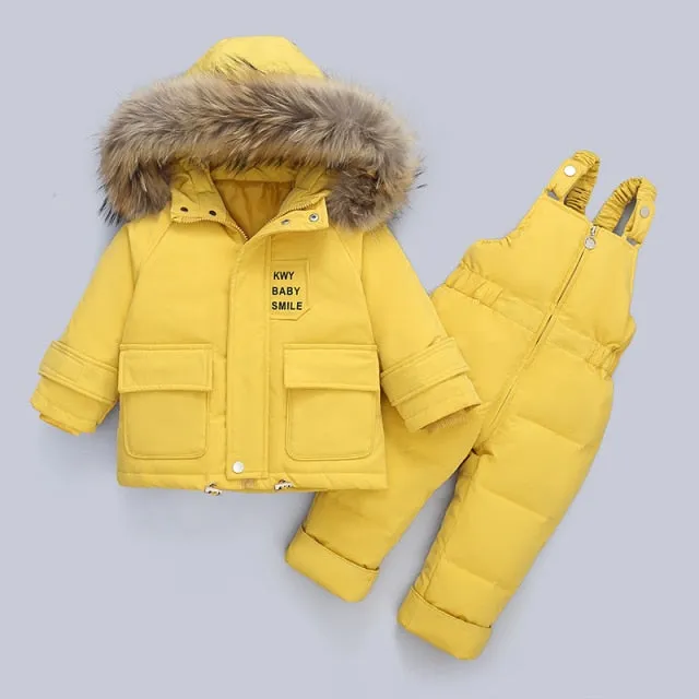 Jumpsuit made of natural fur