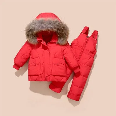 Jumpsuit made of natural fur