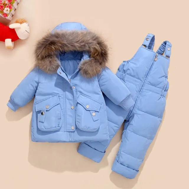 Jumpsuit made of natural fur