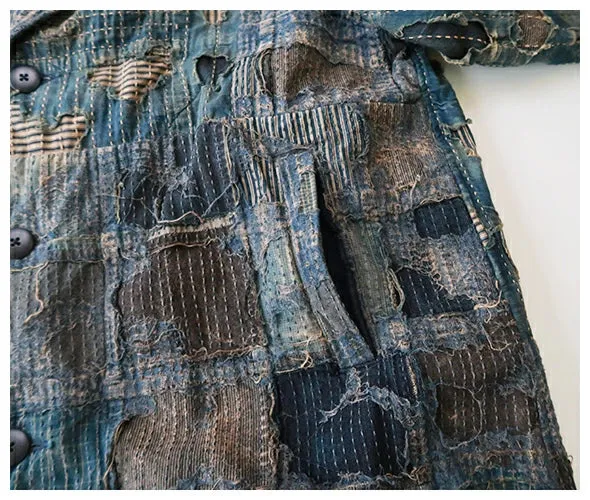 Kapital BORO CAVALIER Coat - INDIGO - (K2412LJ155)
