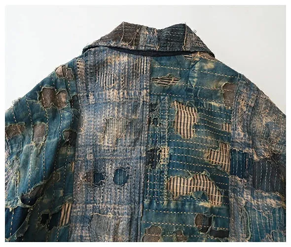Kapital BORO CAVALIER Coat - INDIGO - (K2412LJ155)