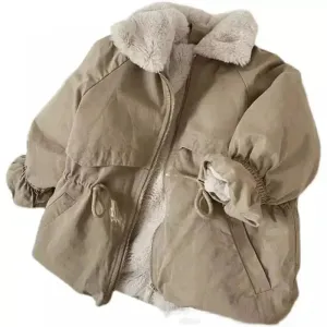 Khaki Parka Coat Jacket for Girls 1-10T