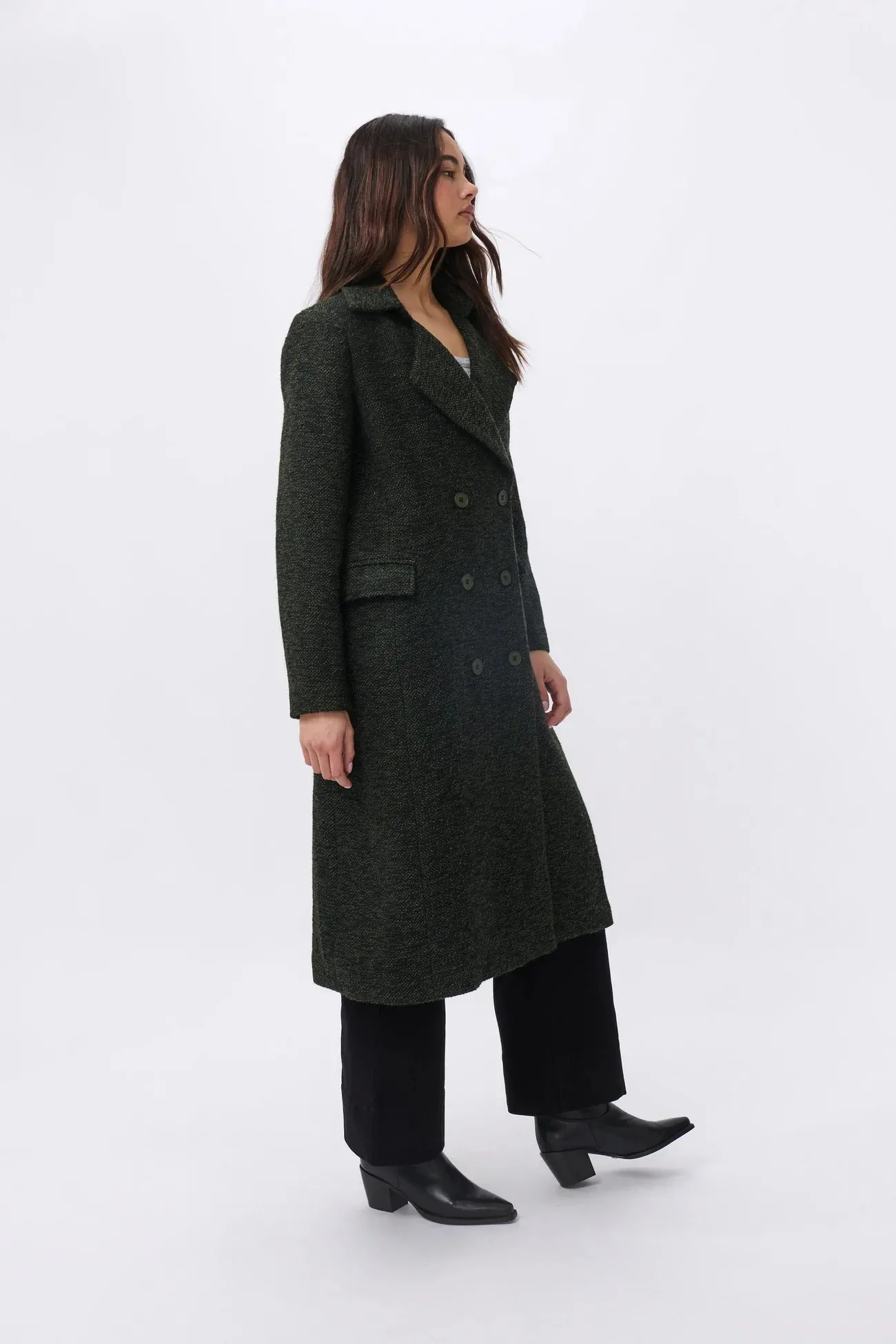 Kireina Etta Coat - Green & Black