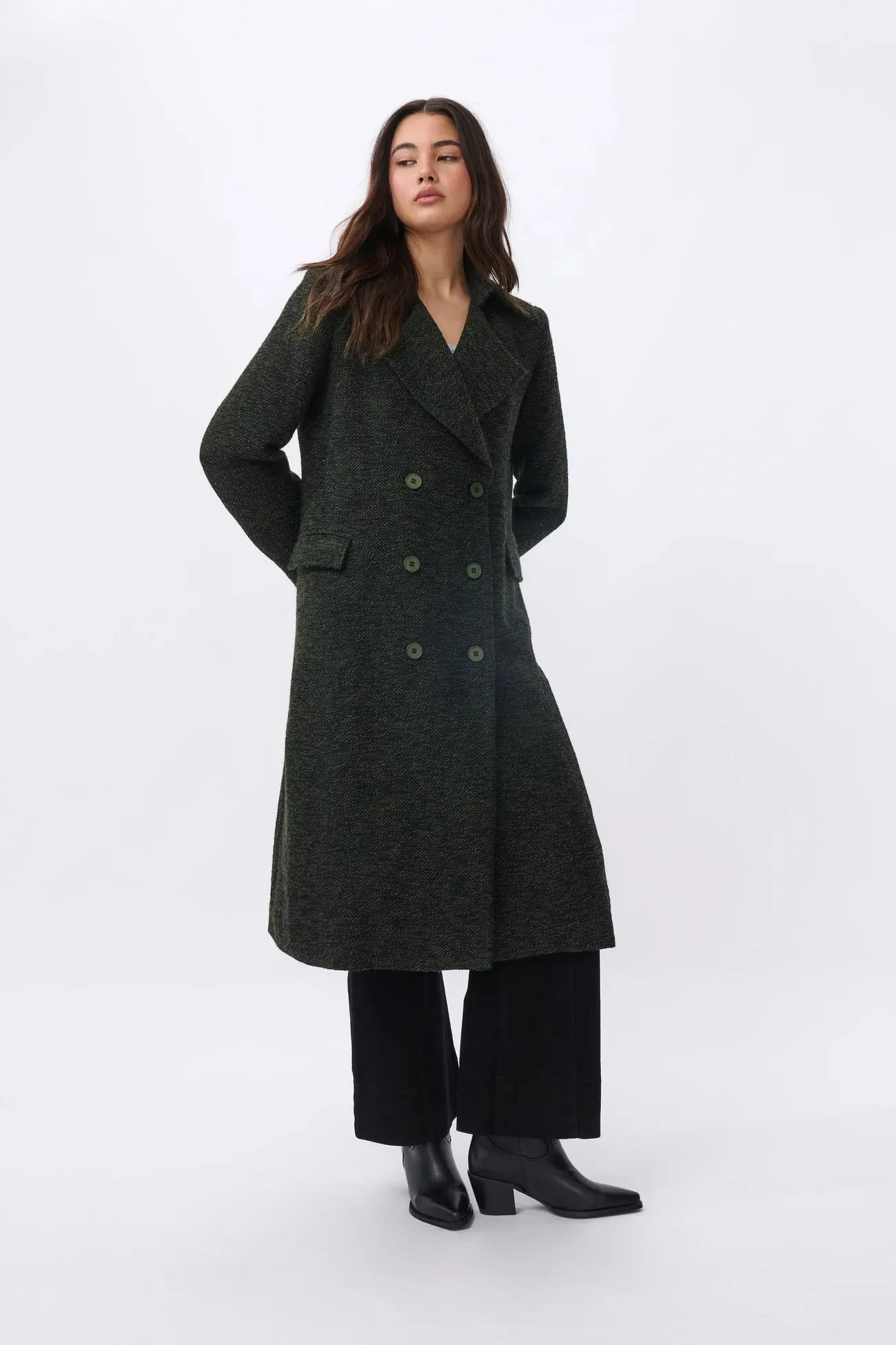 Kireina Etta Coat - Green & Black