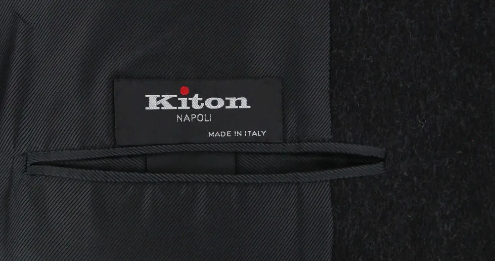Kiton Charcoal Gray Peacoat