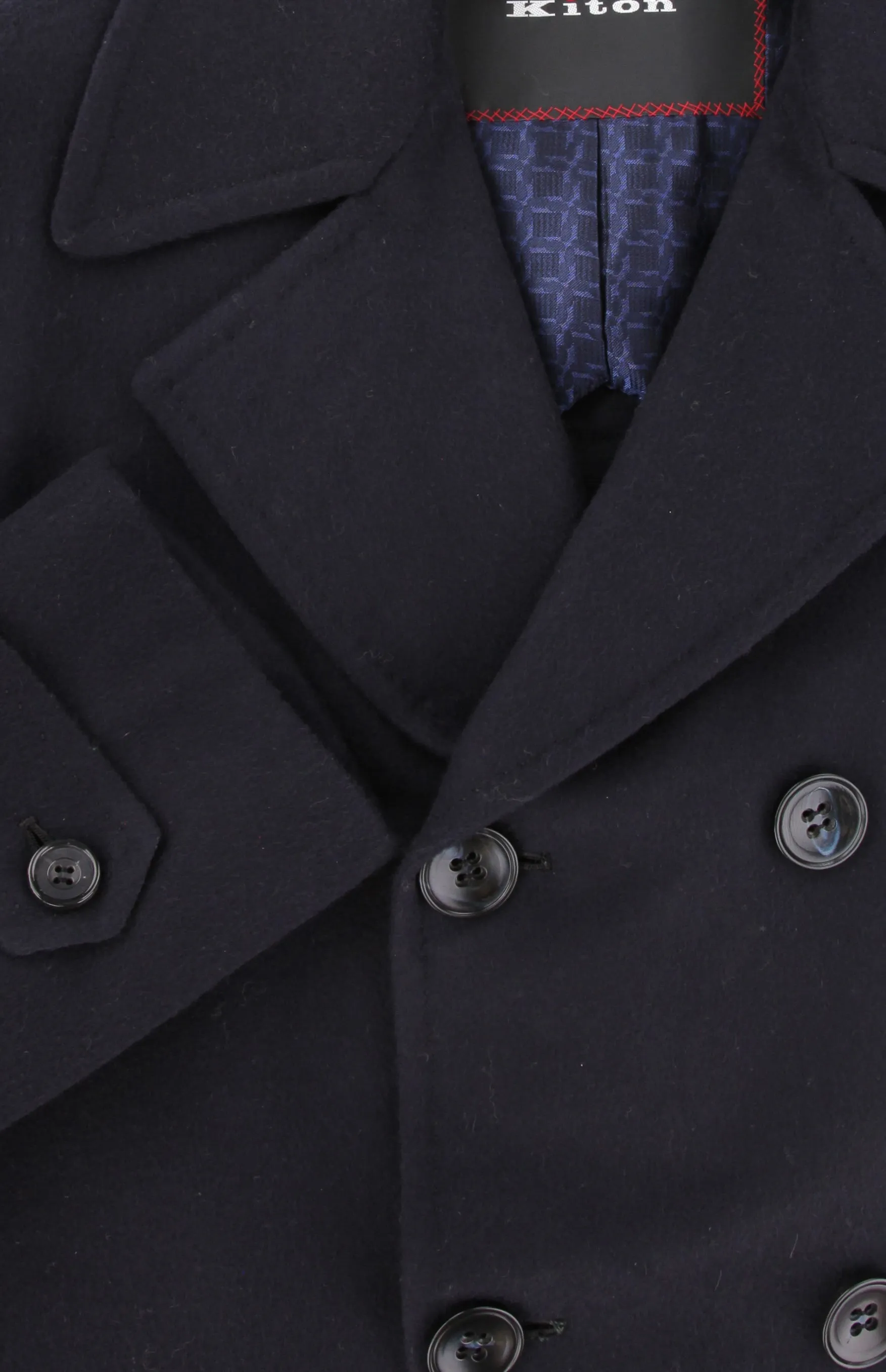Kiton Dark Blue Peacoat