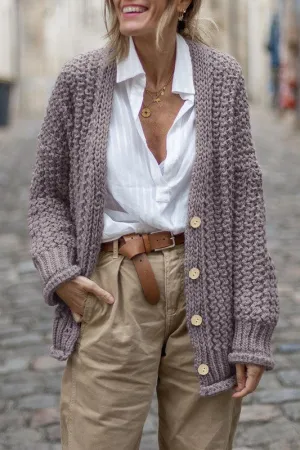 Knitted oversize cardigan