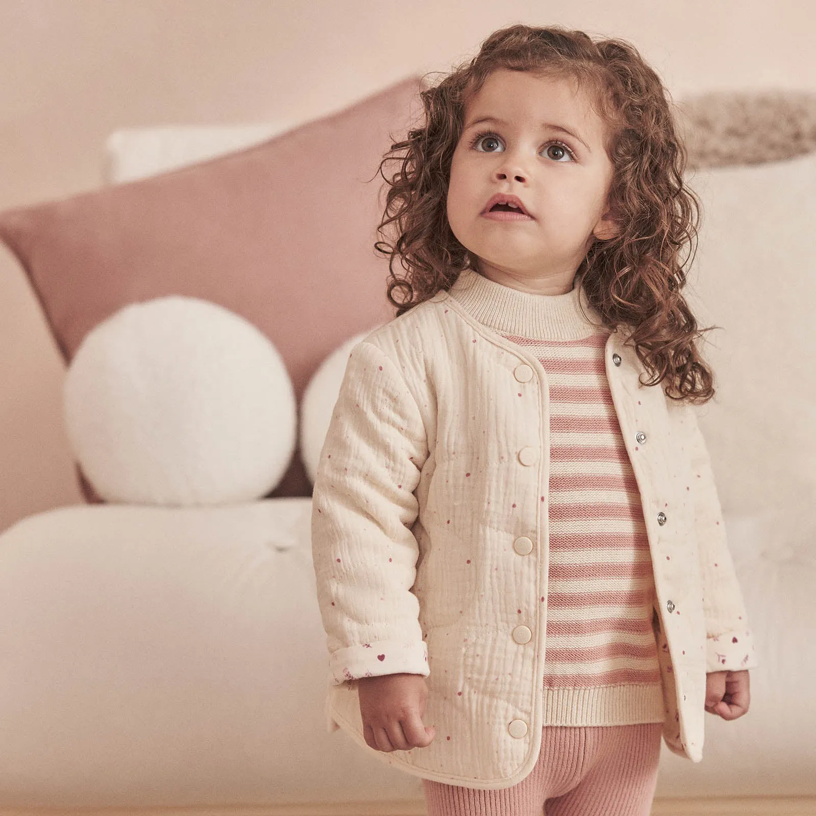 Knitted Striped Jumper & Leggings Outfit