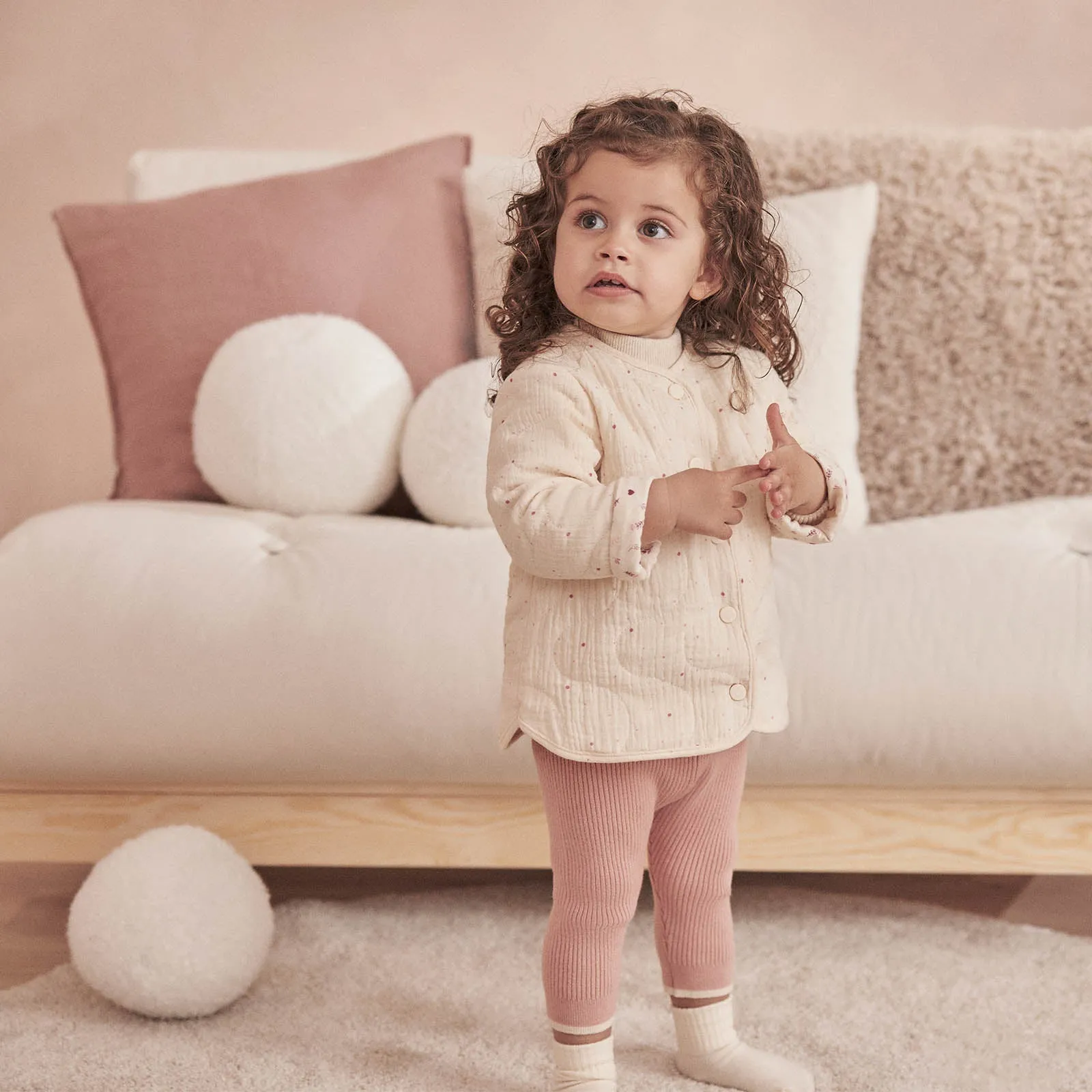 Knitted Striped Jumper & Leggings Outfit