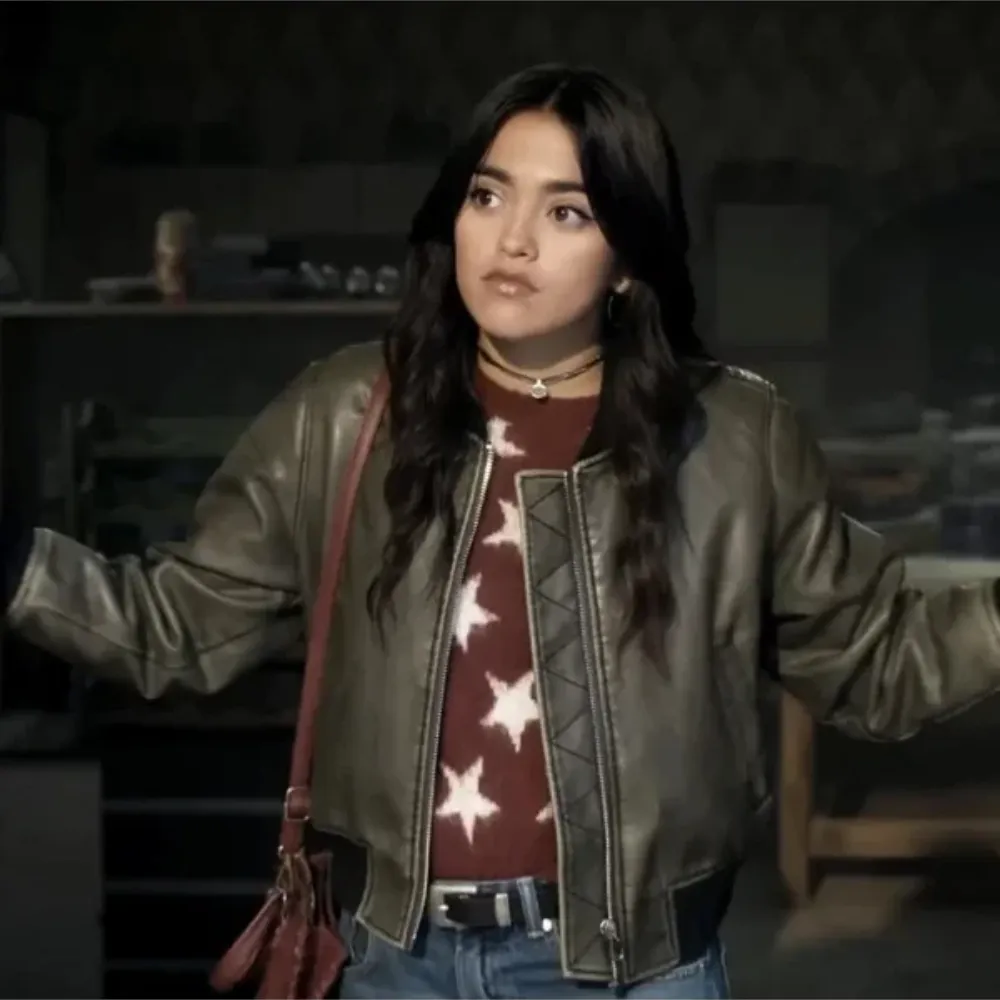 La Dolce Villa 2025 Maia Reficco Leather Bomber Jacket