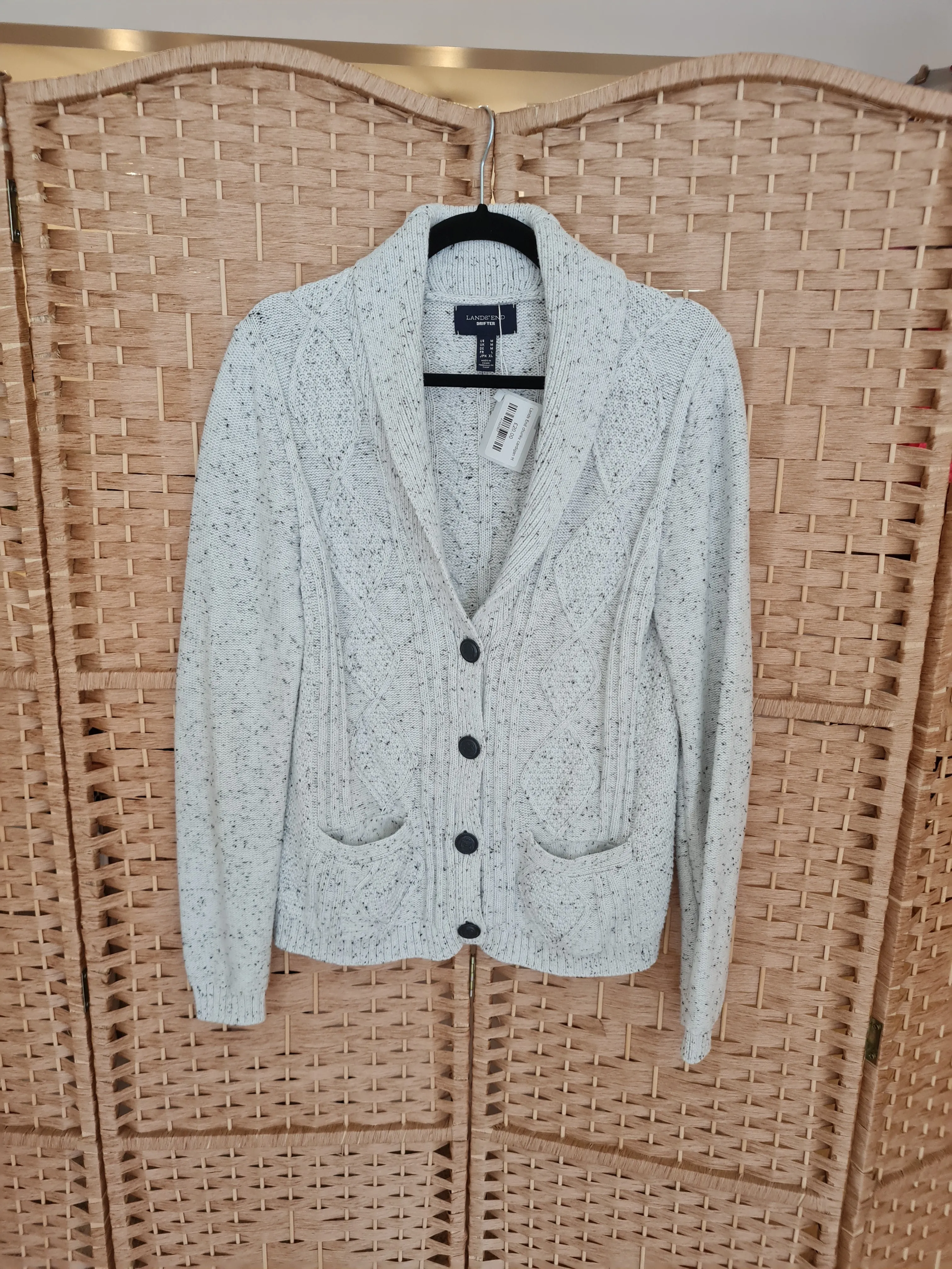 Lands End chunky cardigan M