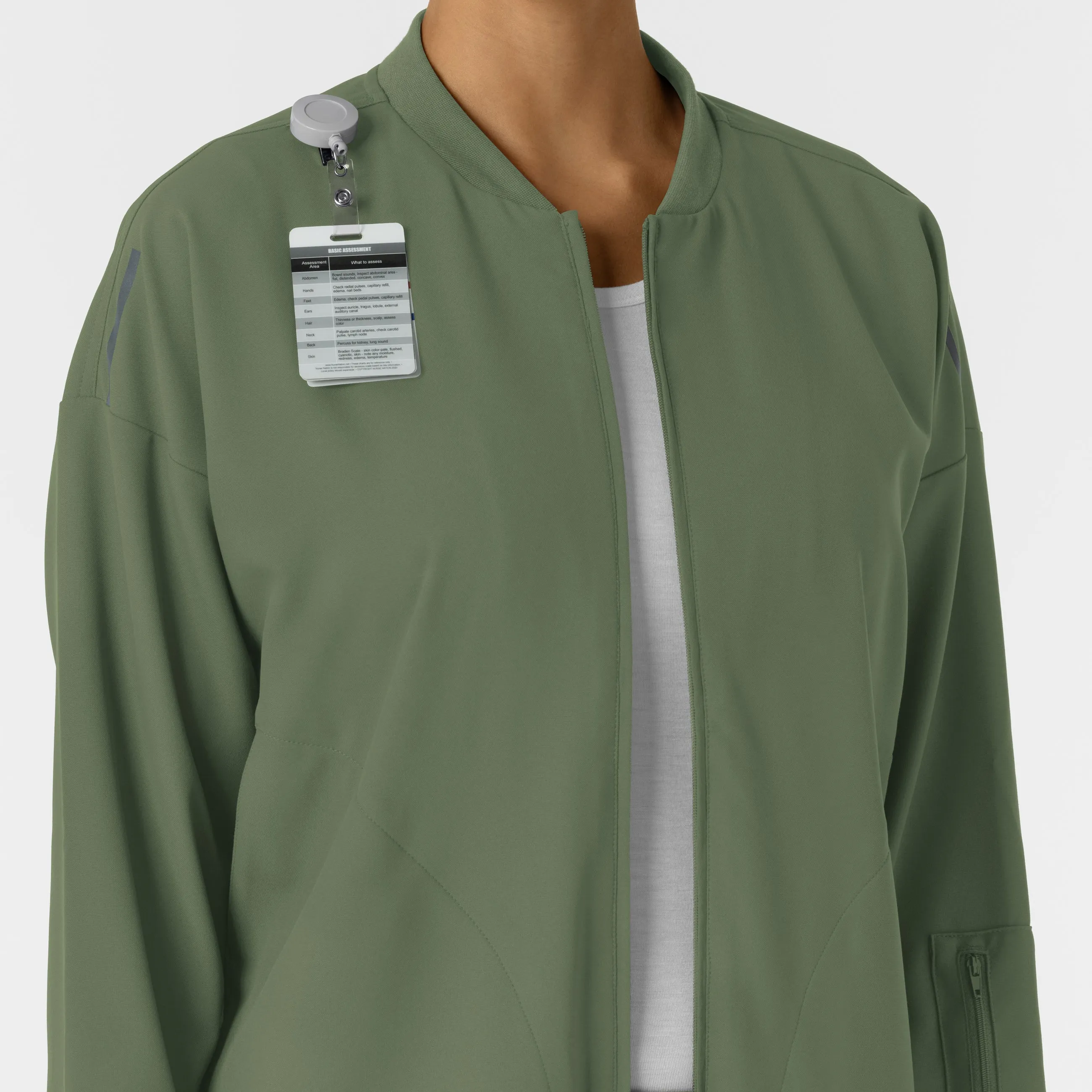 Layers 8066 Bomber Scrub Jacket Olive