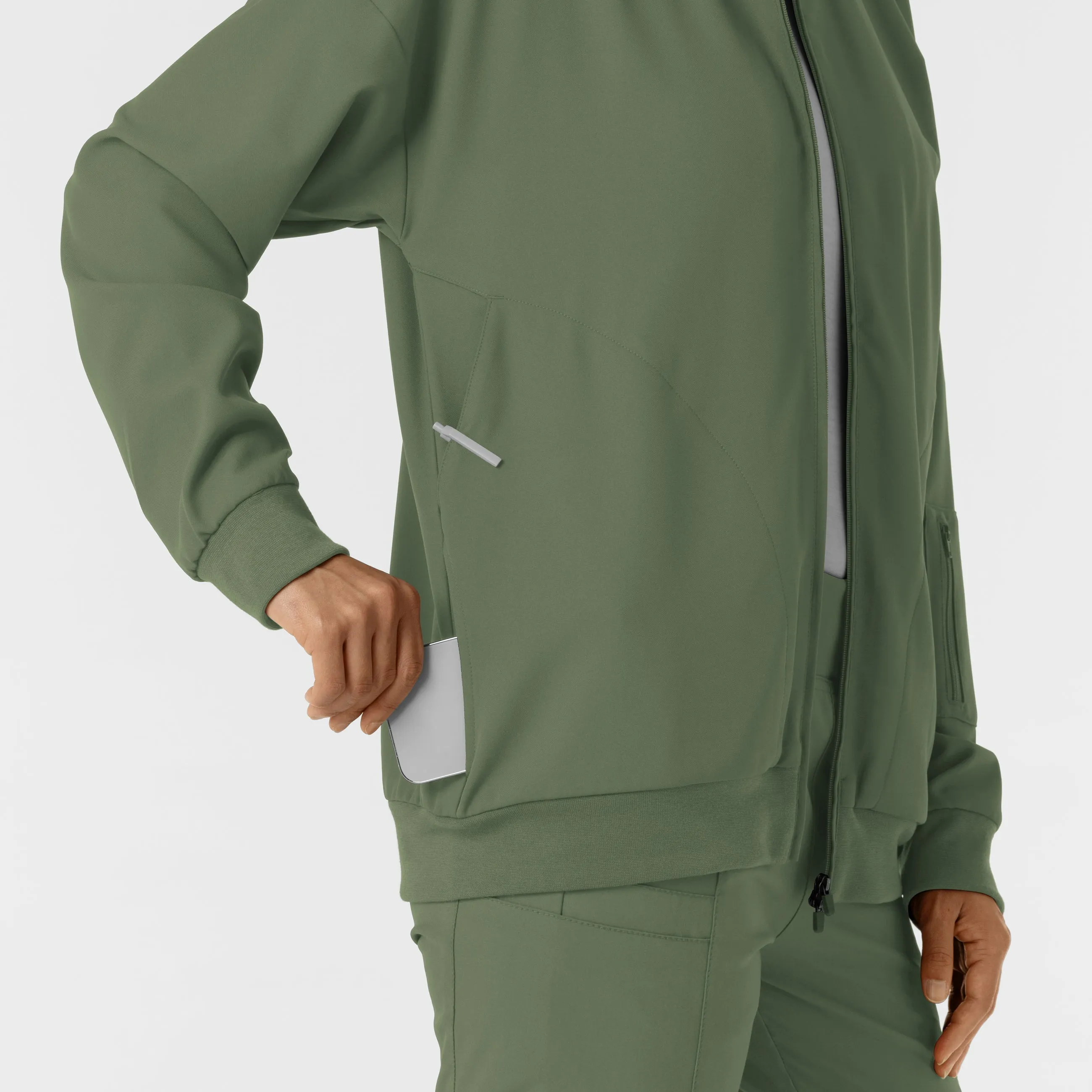 Layers 8066 Bomber Scrub Jacket Olive