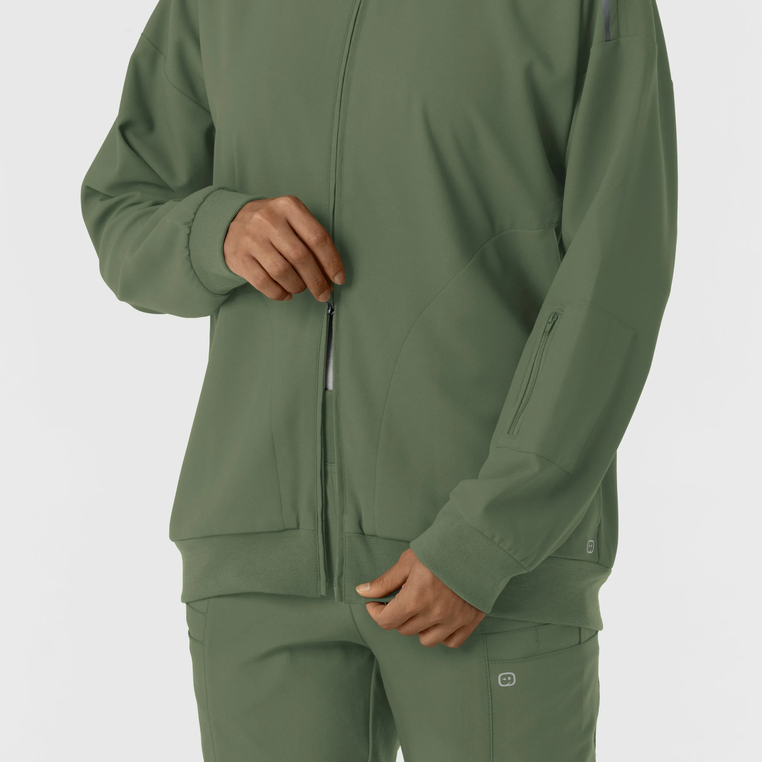 Layers 8066 Bomber Scrub Jacket Olive