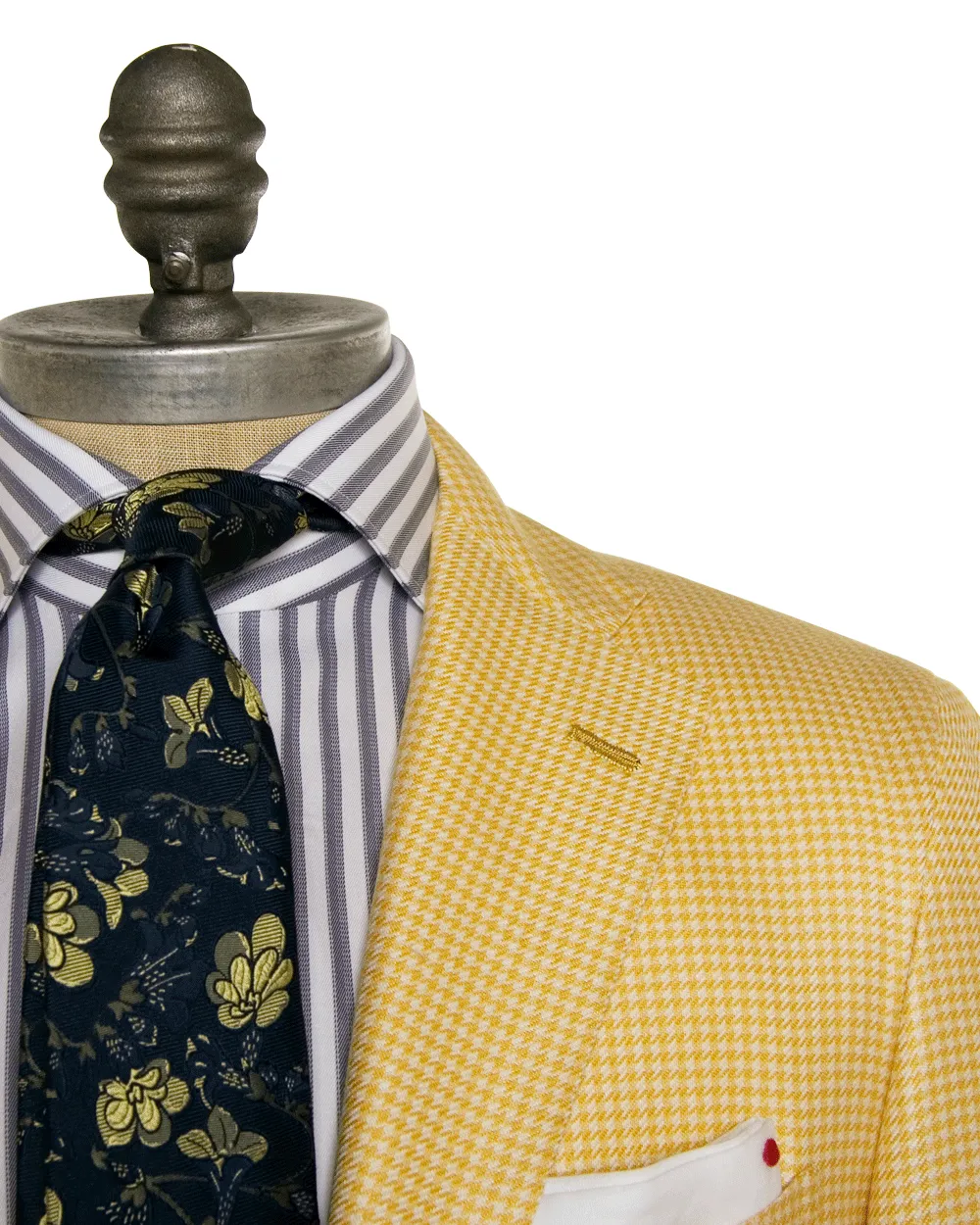 Lemon and White Mini Houndstooth Sportcoat
