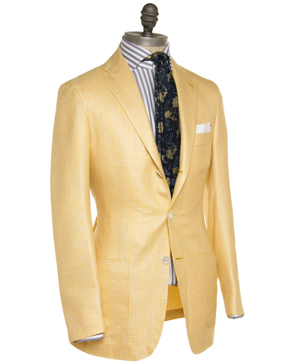 Lemon and White Mini Houndstooth Sportcoat
