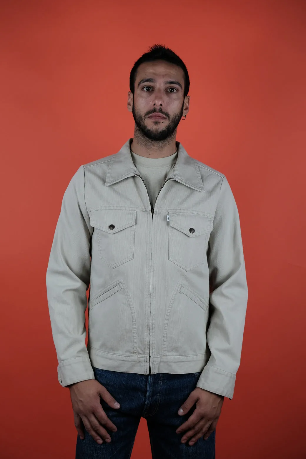 Levis White Tag Zip Denim Jacket