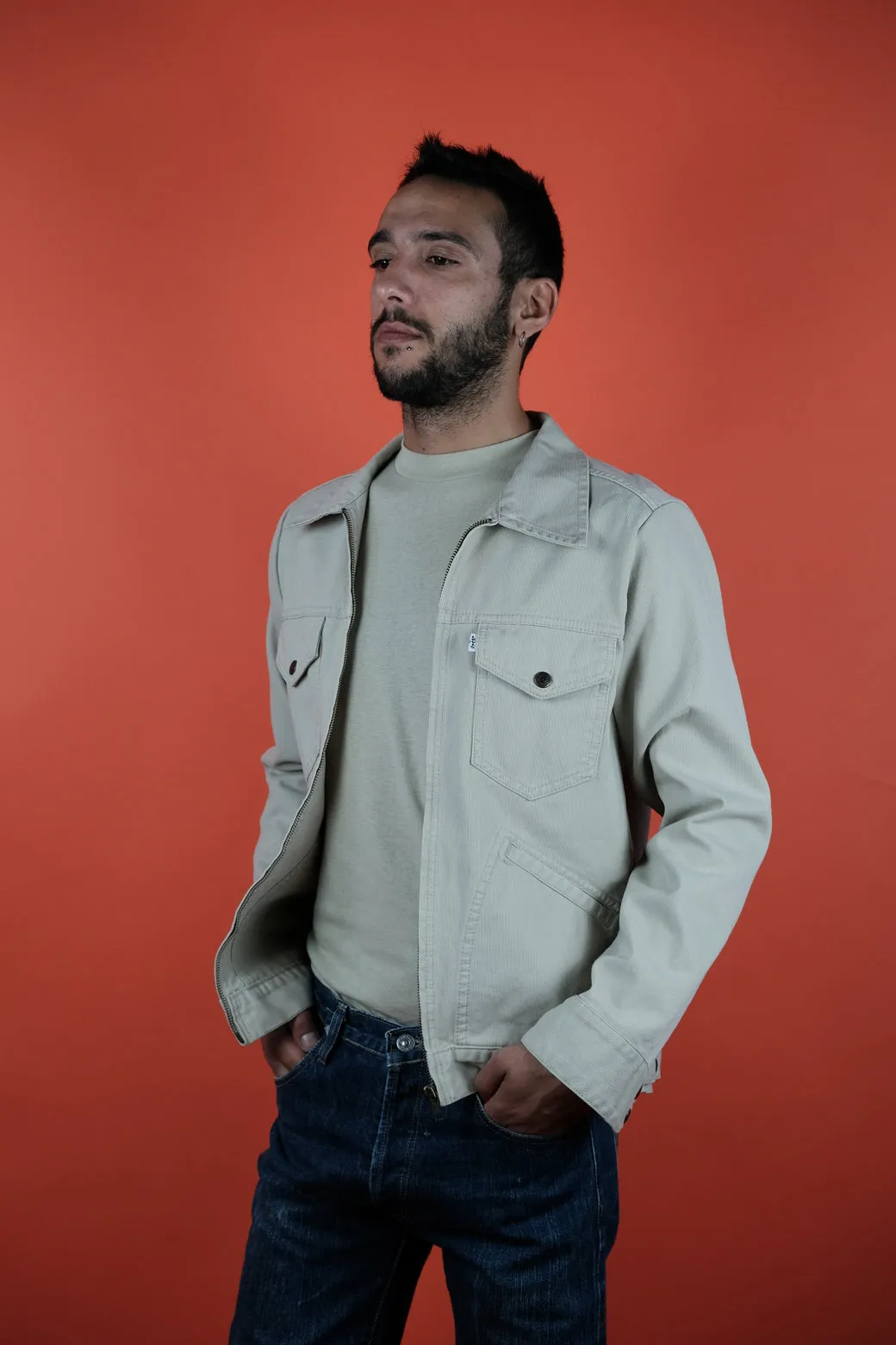 Levis White Tag Zip Denim Jacket