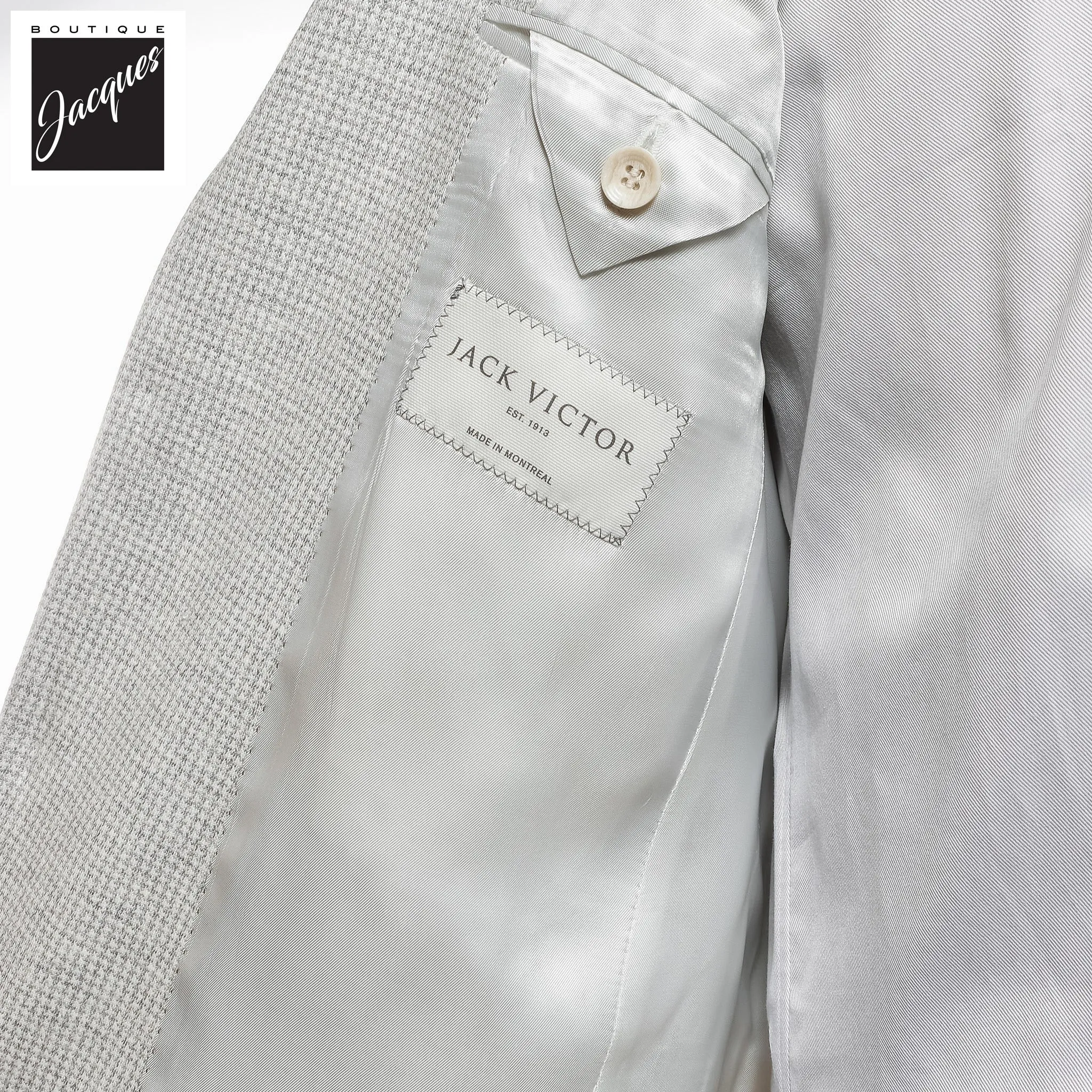 Light Gray Linen Cotton Comfortwear Hampton Contemporary Fit - Jack Victor