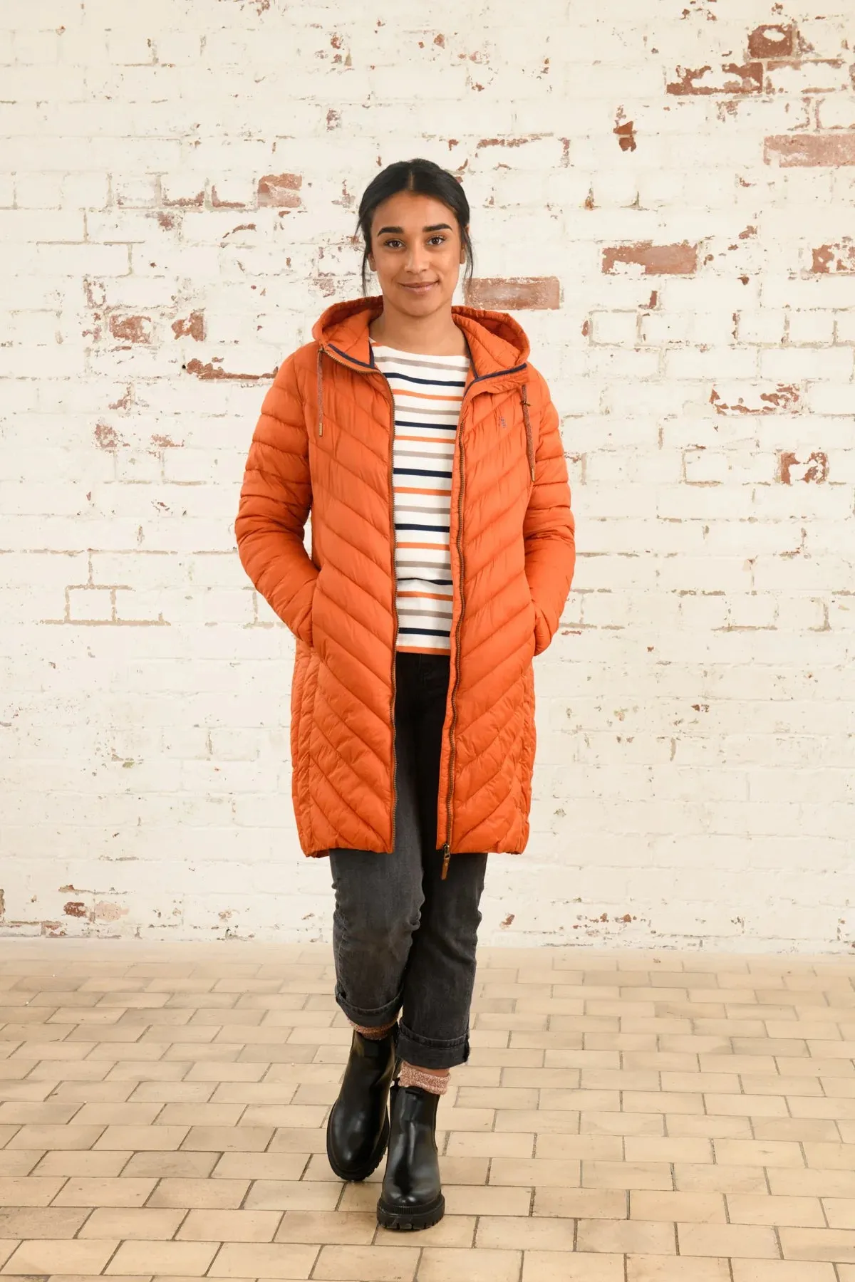 Lighthouse Laurel Coat in Burnt Orange