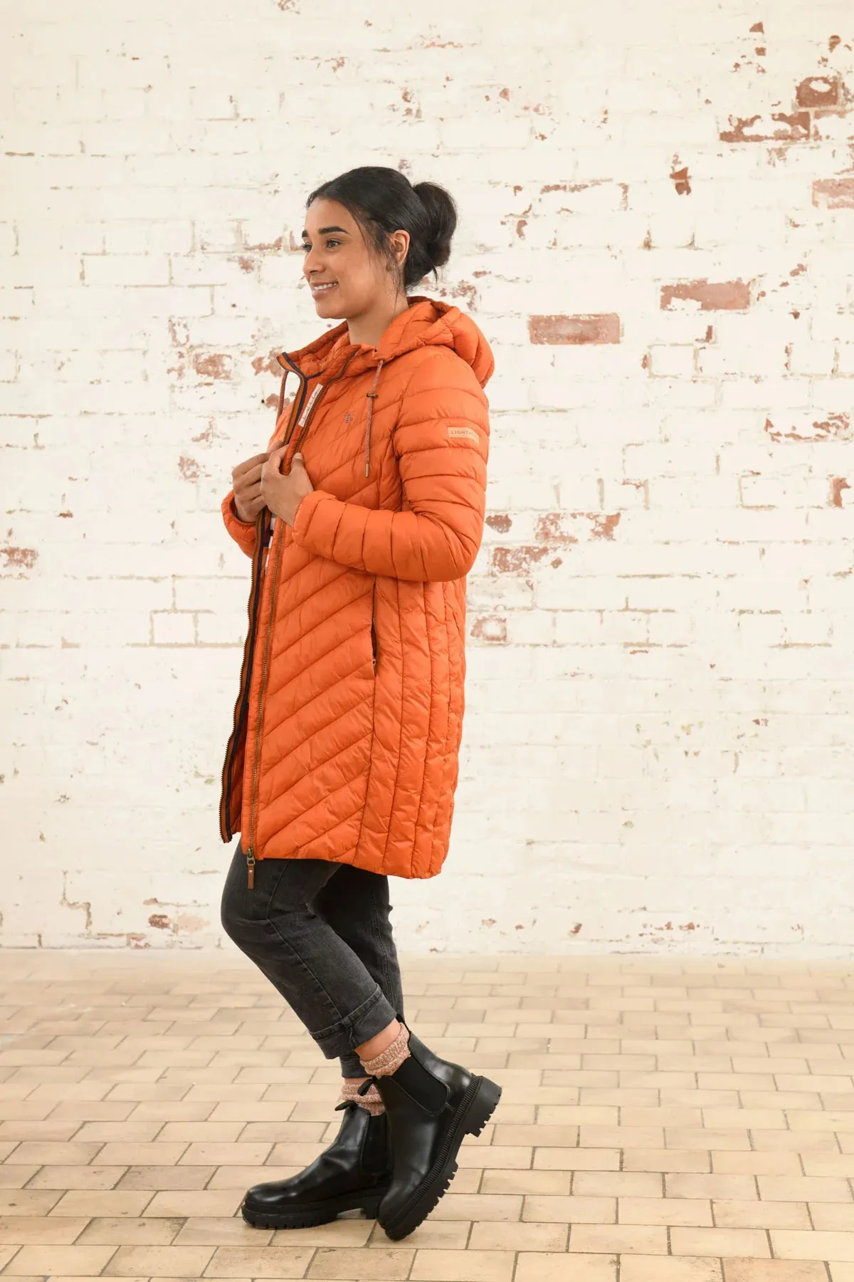 Lighthouse Laurel Coat in Burnt Orange