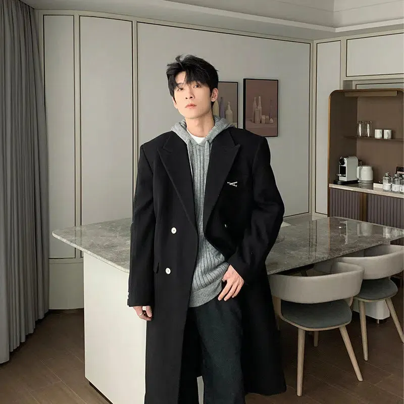 Long Double-breasted Wool Coat