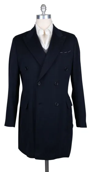 Luigi Borrelli Midnight Navy Blue Peacoat