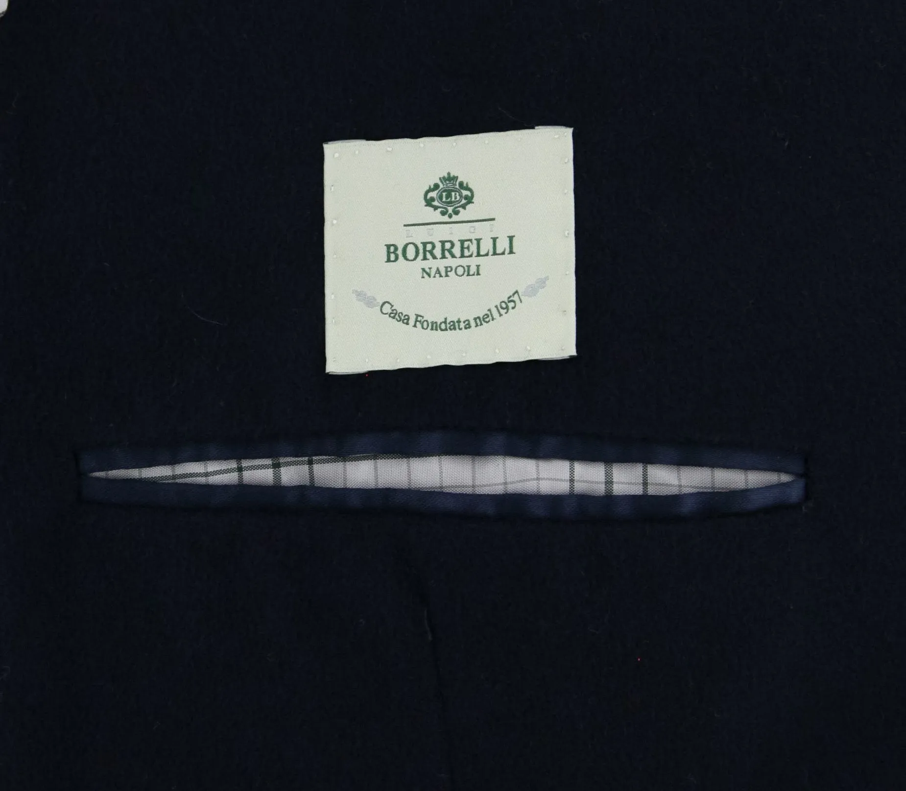Luigi Borrelli Midnight Navy Blue Peacoat