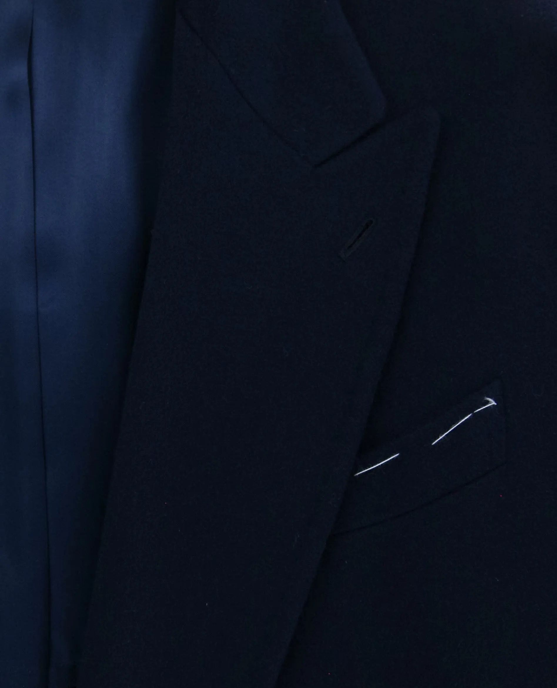 Luigi Borrelli Midnight Navy Blue Peacoat
