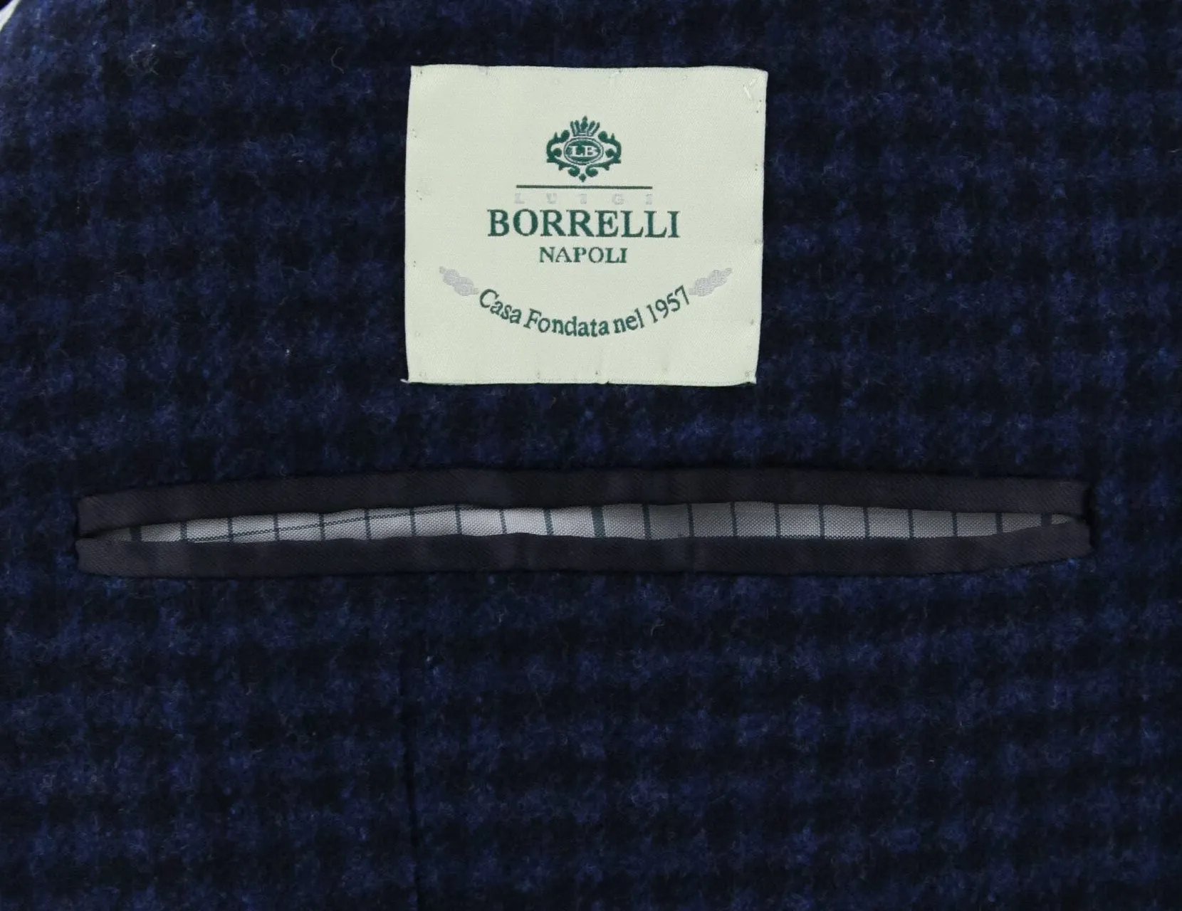 Luigi Borrelli Navy Blue Peacoat