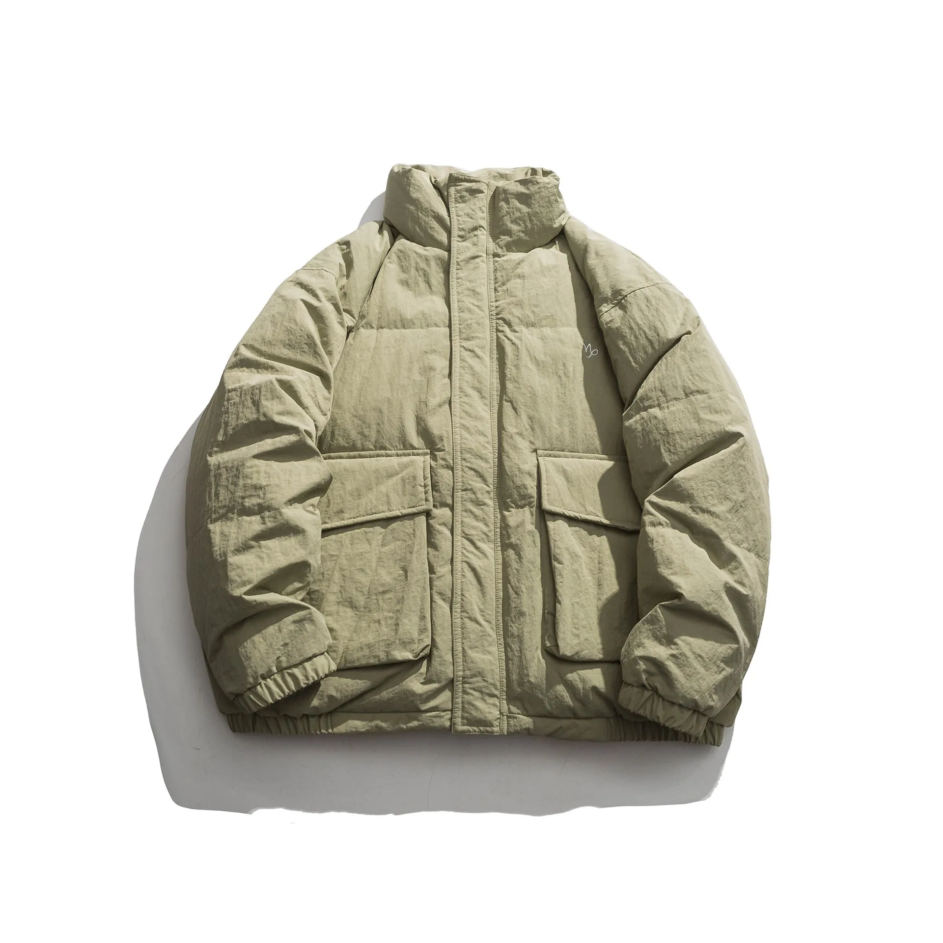 MADEEXTREME Winter Thickened Warm Big Pocket Coat Street Retro White Duck Down Collar Down Jacket For Men