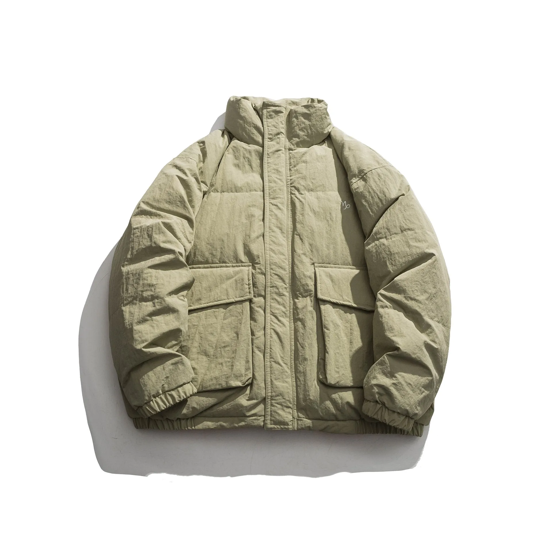 MADEEXTREME Winter Thickened Warm Big Pocket Coat Street Retro White Duck Down Collar Down Jacket For Men