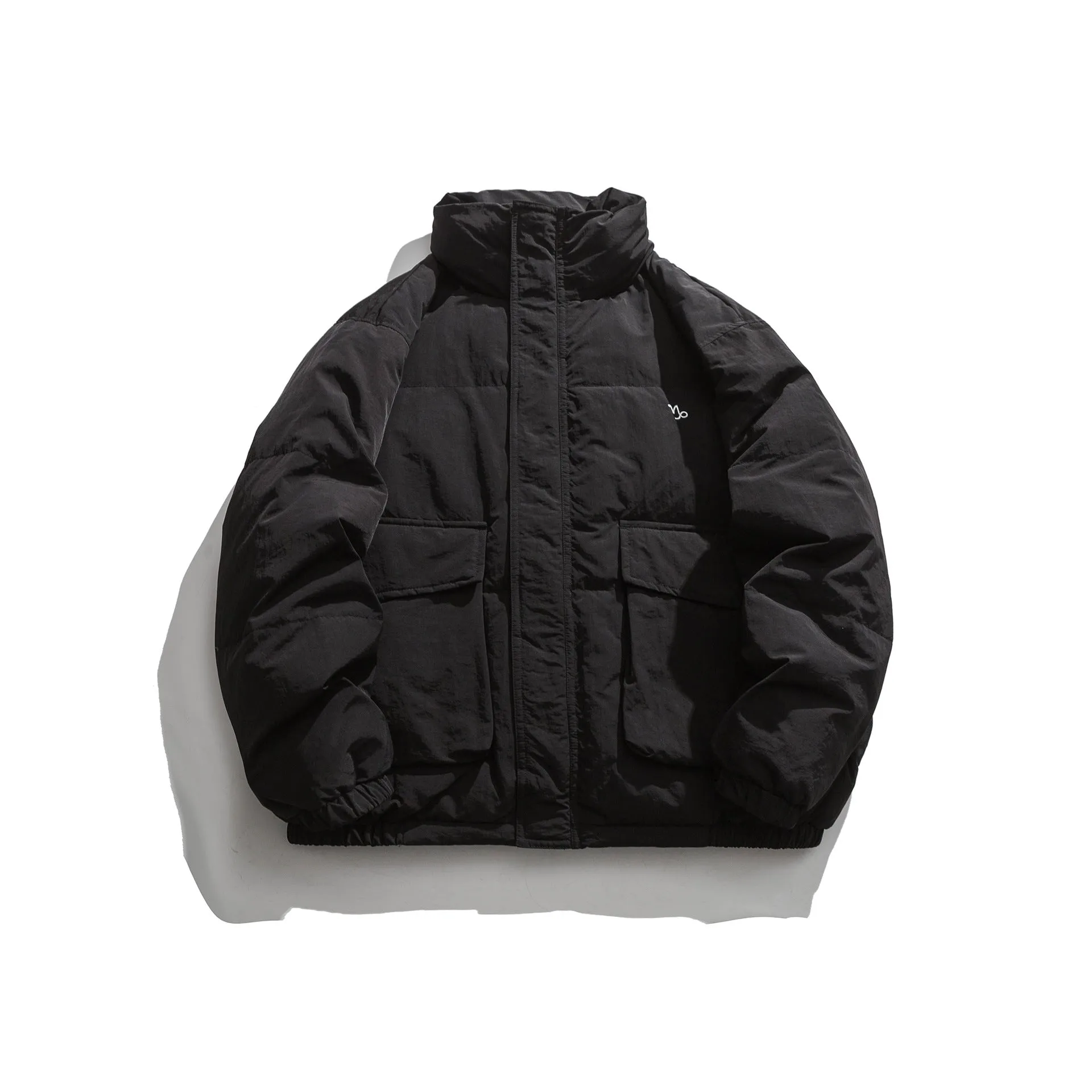 MADEEXTREME Winter Thickened Warm Big Pocket Coat Street Retro White Duck Down Collar Down Jacket For Men